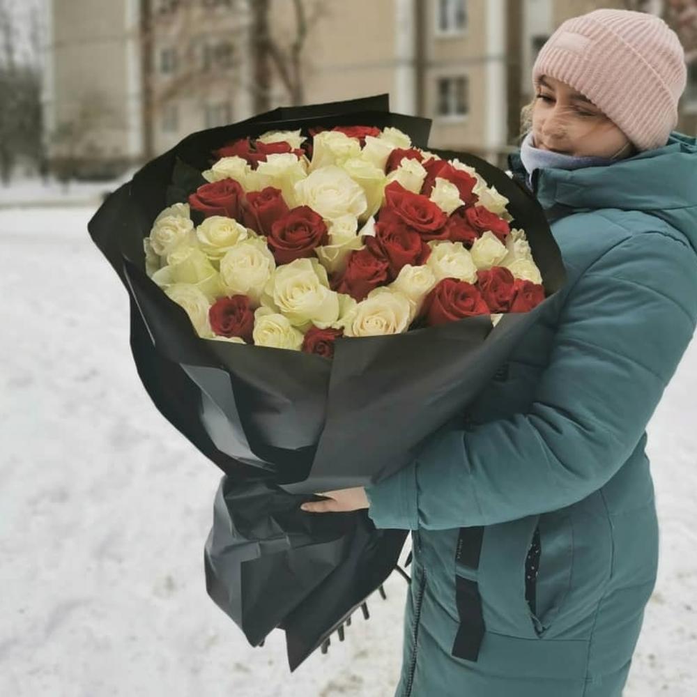 51 роза 70см