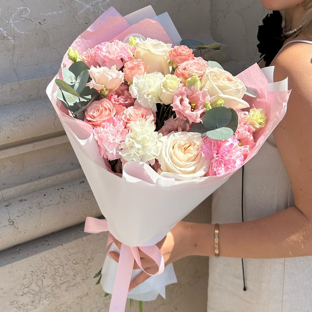 Букет «Чувства» с нежными пионовидными розами 💓🌸