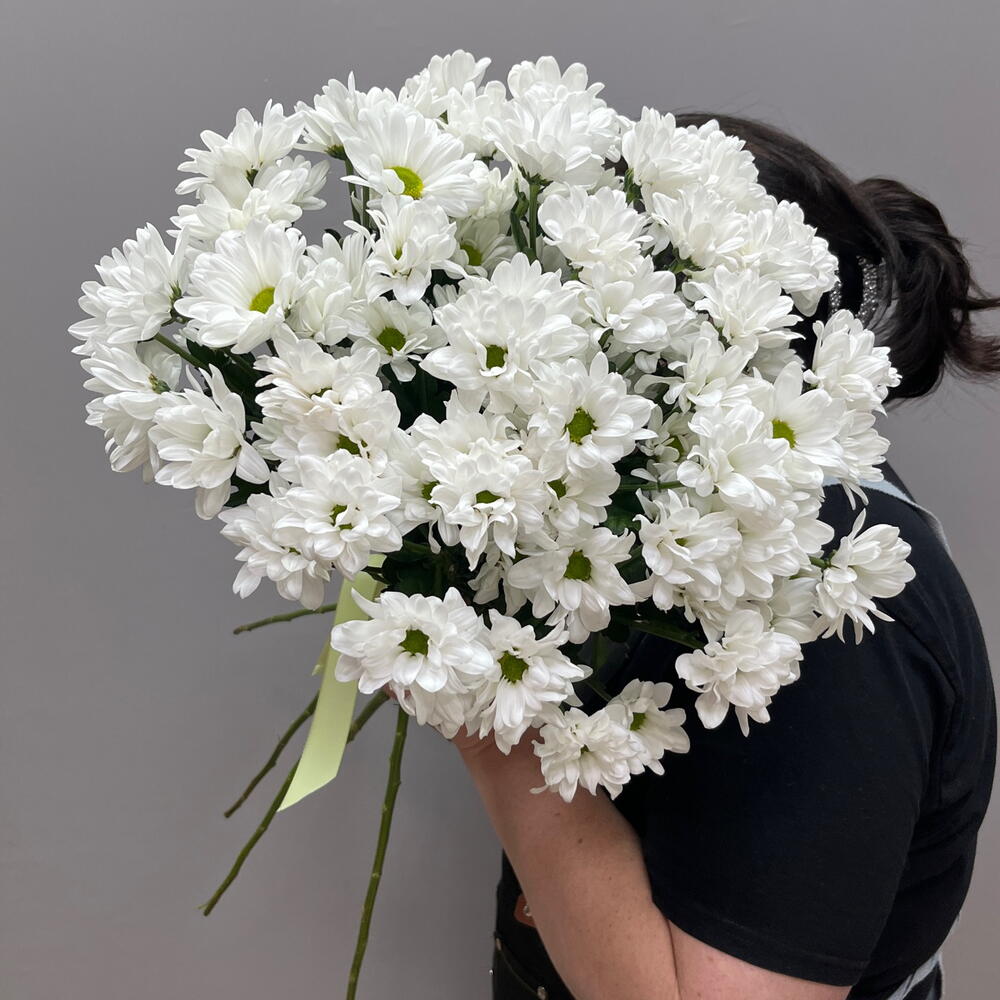Моно букет из 11 веток хризантем ромашки