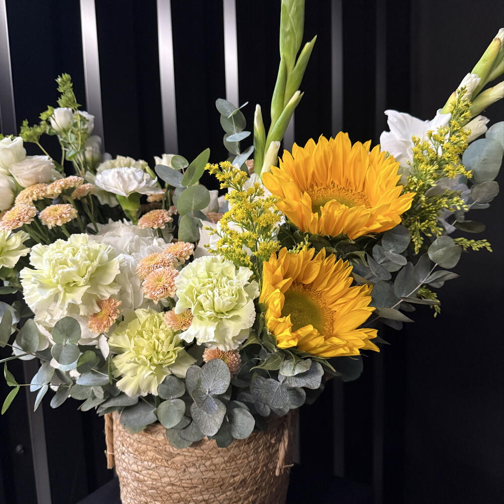 Корзина с подсолнухом💛