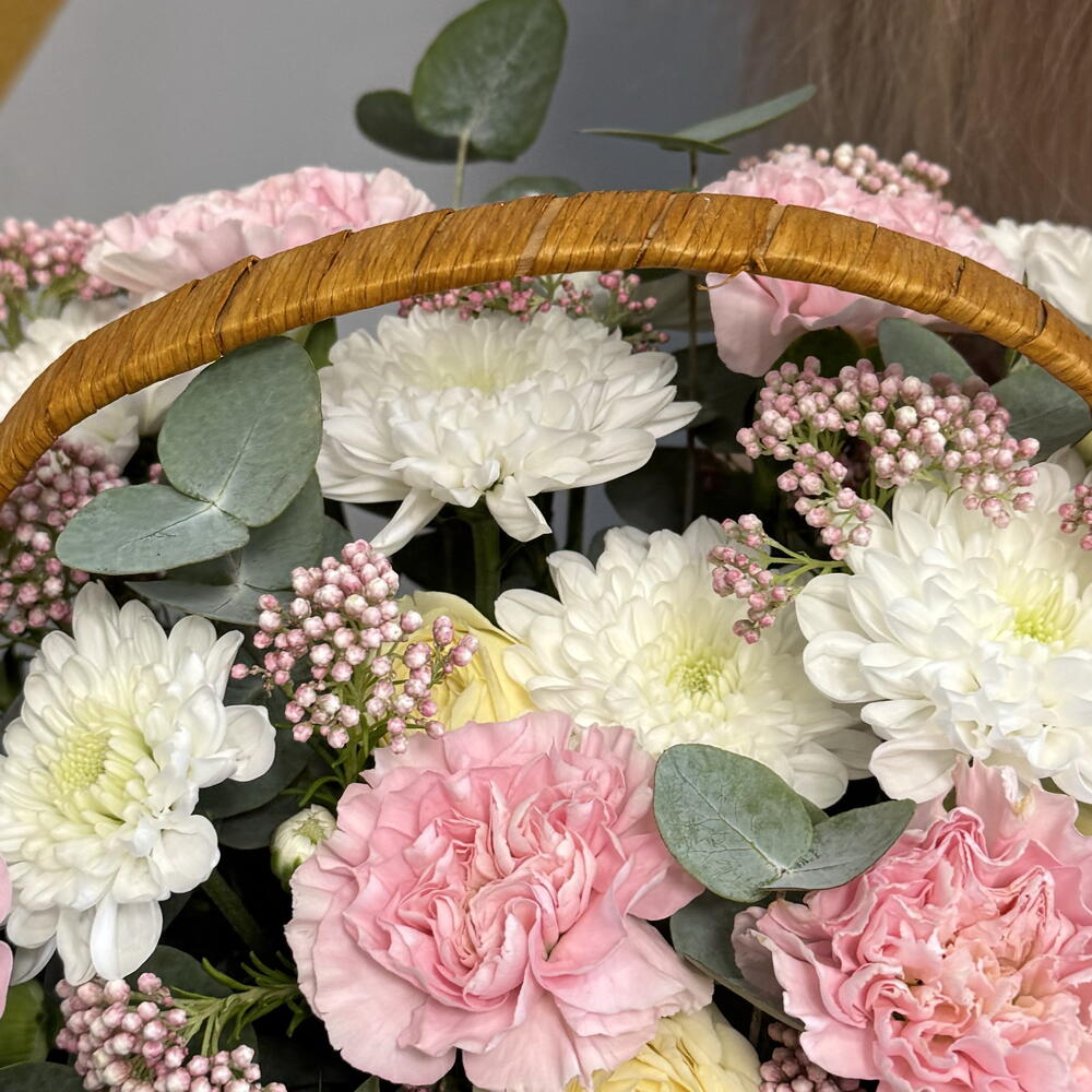 Корзина с диантусами