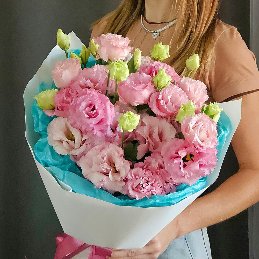 Букет из розовых эустом 🌸