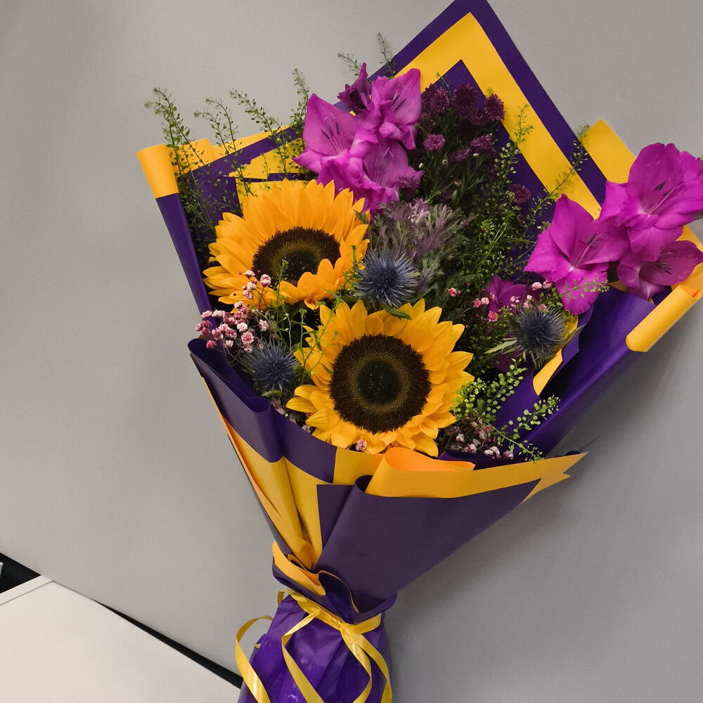 Букет с подсолнухами Поле чудес 🌻