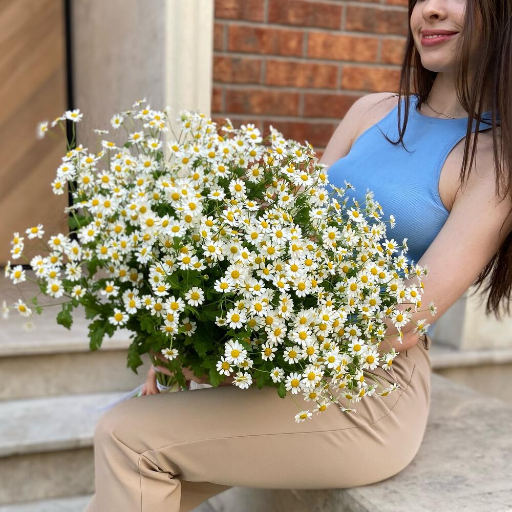 Букет с ромашками