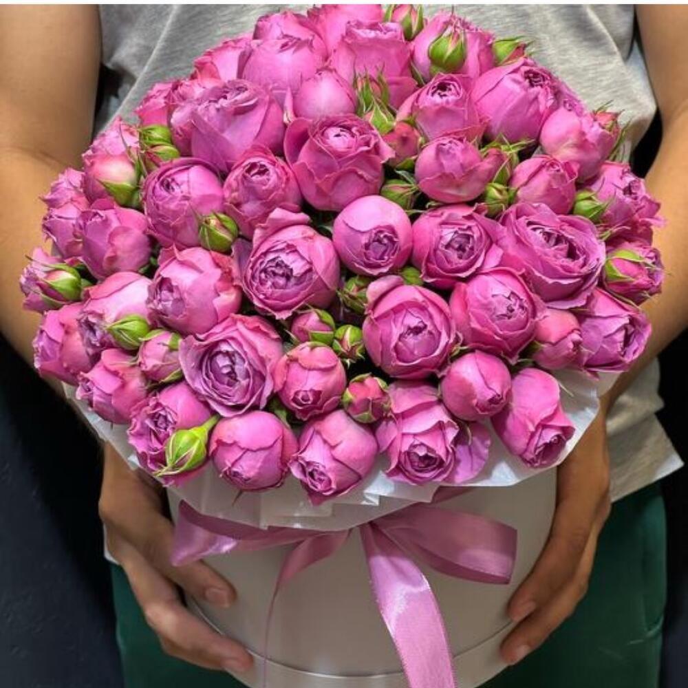 Пионовидные розы в коробке🌷🌷