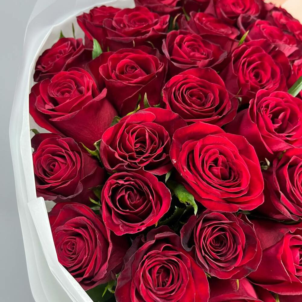 51 бордовая роза с упаковкой 🎁