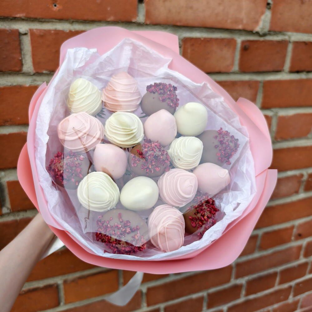 Букет из клубники в шоколаде 19-21 ягода - фото 5