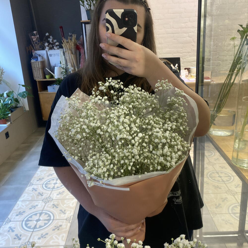 Монобукет из гипсофилы