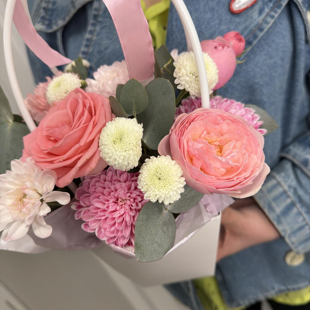 Симпатичная сумочка Bloom room, роза , хризантема, диантус