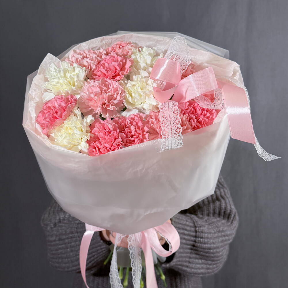 Букет "Королёк🍬" из Диантусов (15шт)