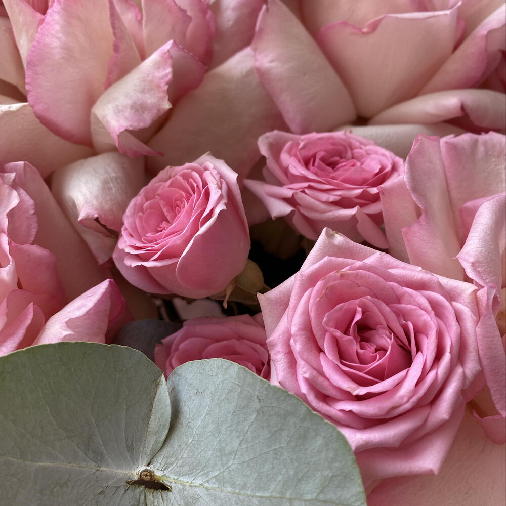 Букет «Розовое облако» из французских и кустовых роз 🌸🩷