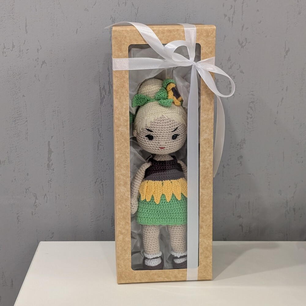 Кукла ручной работы "Девочка-подсолнух" игрушка