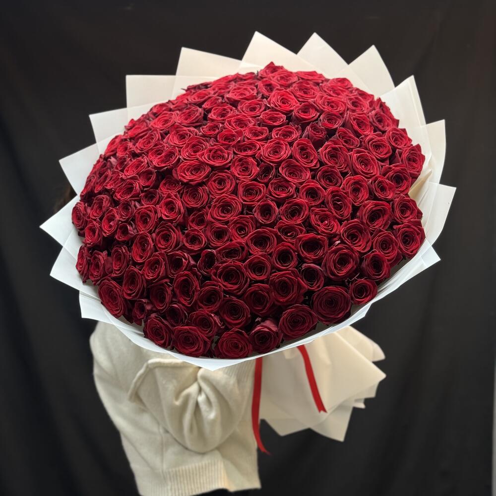 Огромный букет из 151 розы🌹
