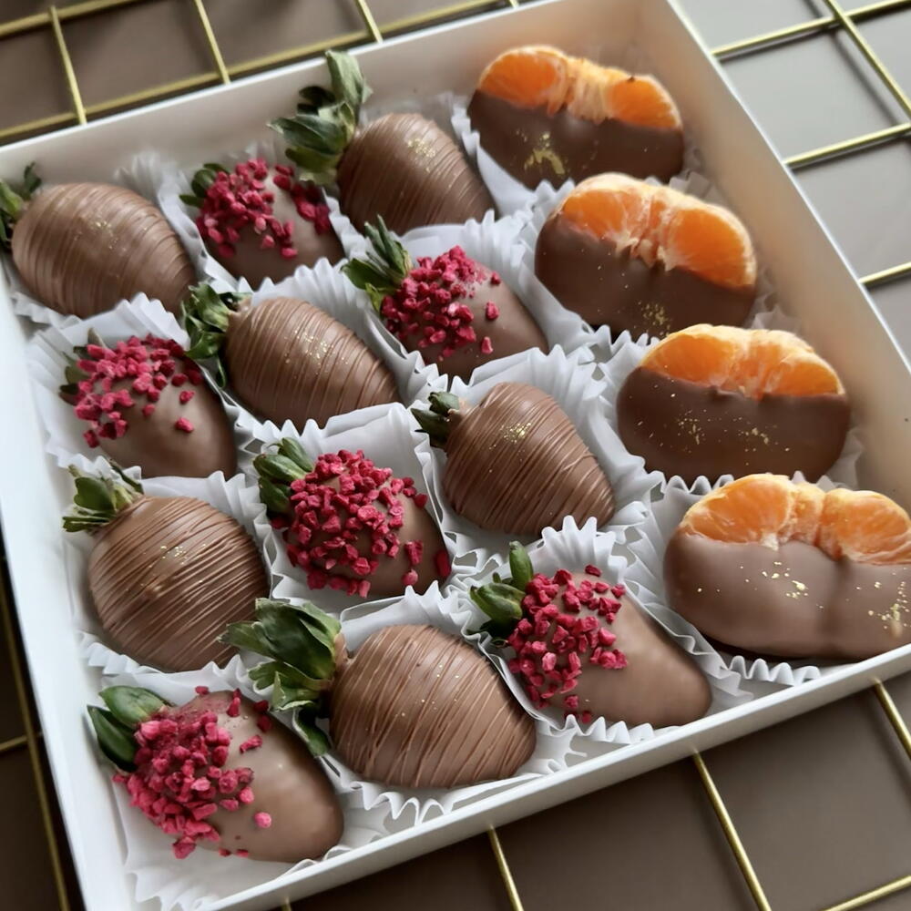 Мандарины+клубника+клюква