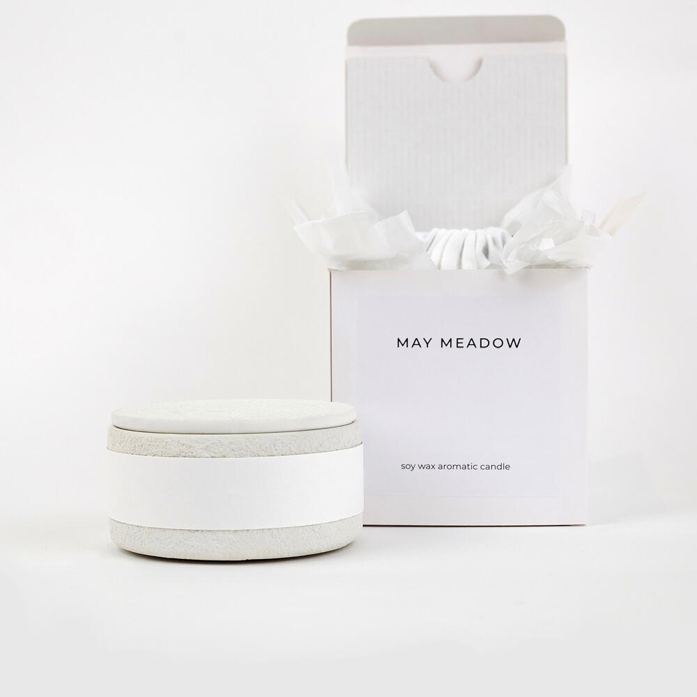 Ароматическая свеча Neroli May Meadow. Чаша с крышкой (3 хлопковых фитиля), 200 мл