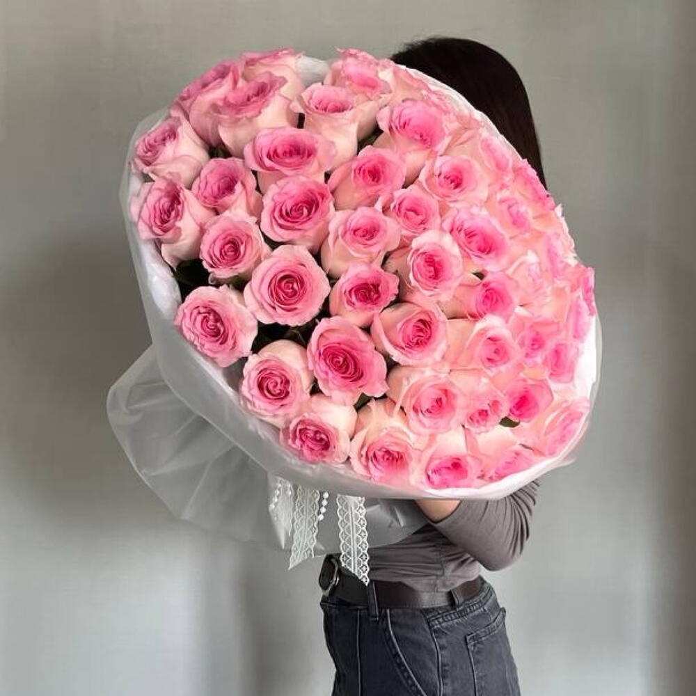 Пламя нежности 🌸💕 шикарный букет из 49 роз