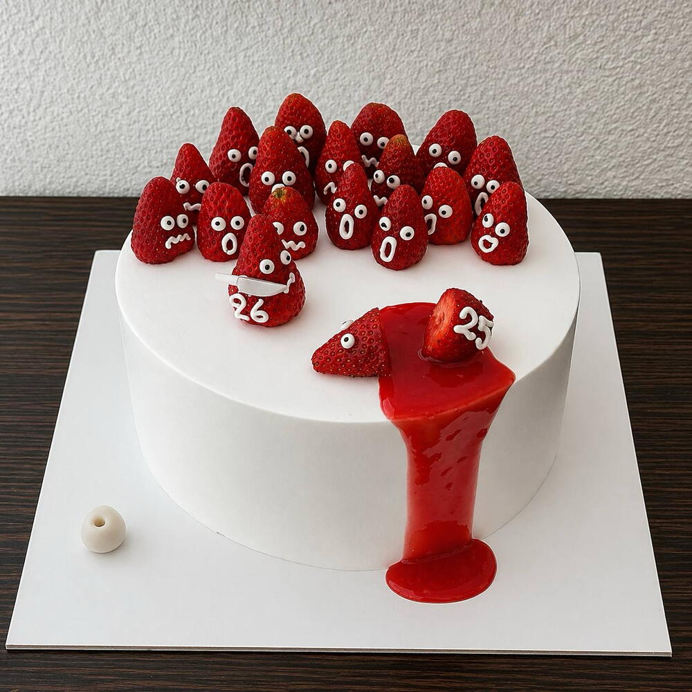 Bento cake with strawberries — a bright and stylish dessert for a special occasion