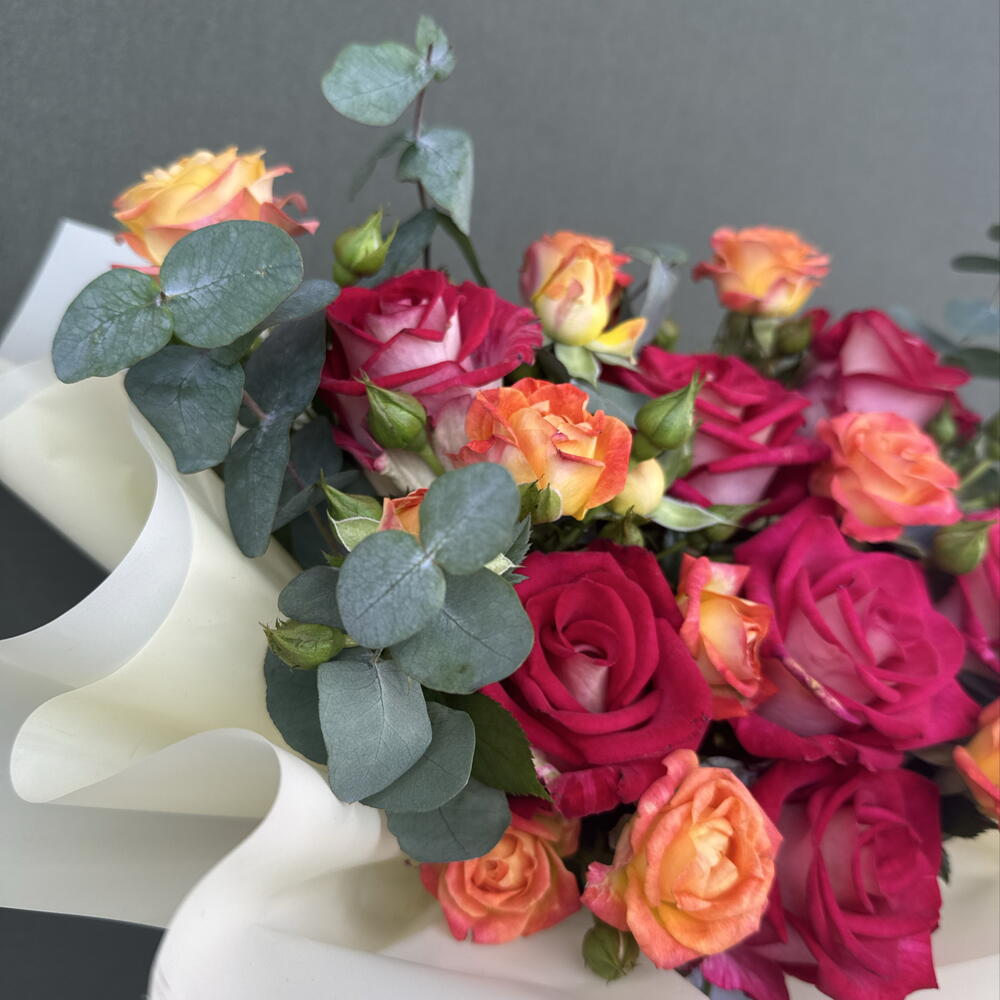 Букет-комплимент на оазисе «Flaming Rose»