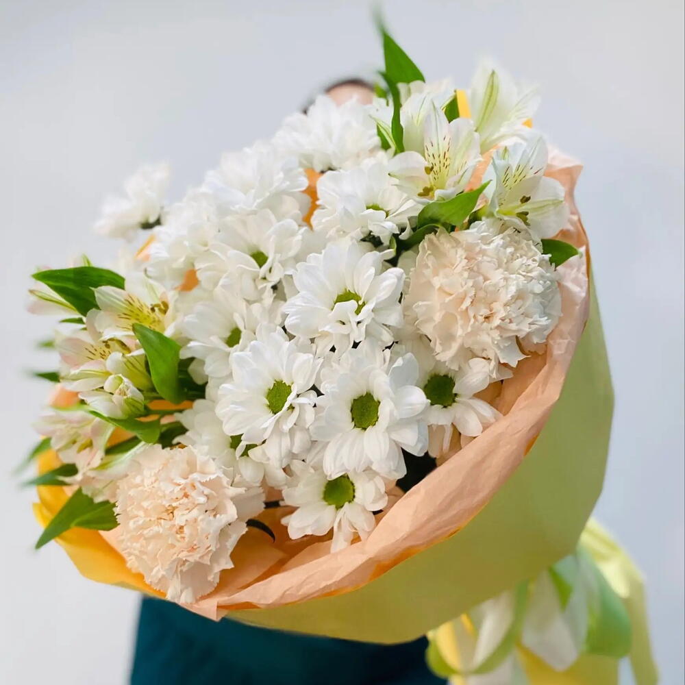 Ромашки, альстромерии, диантус💐💐💐