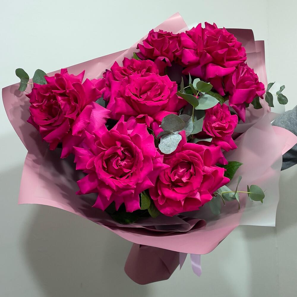 Букет яркие французские розы любимой девушке💞