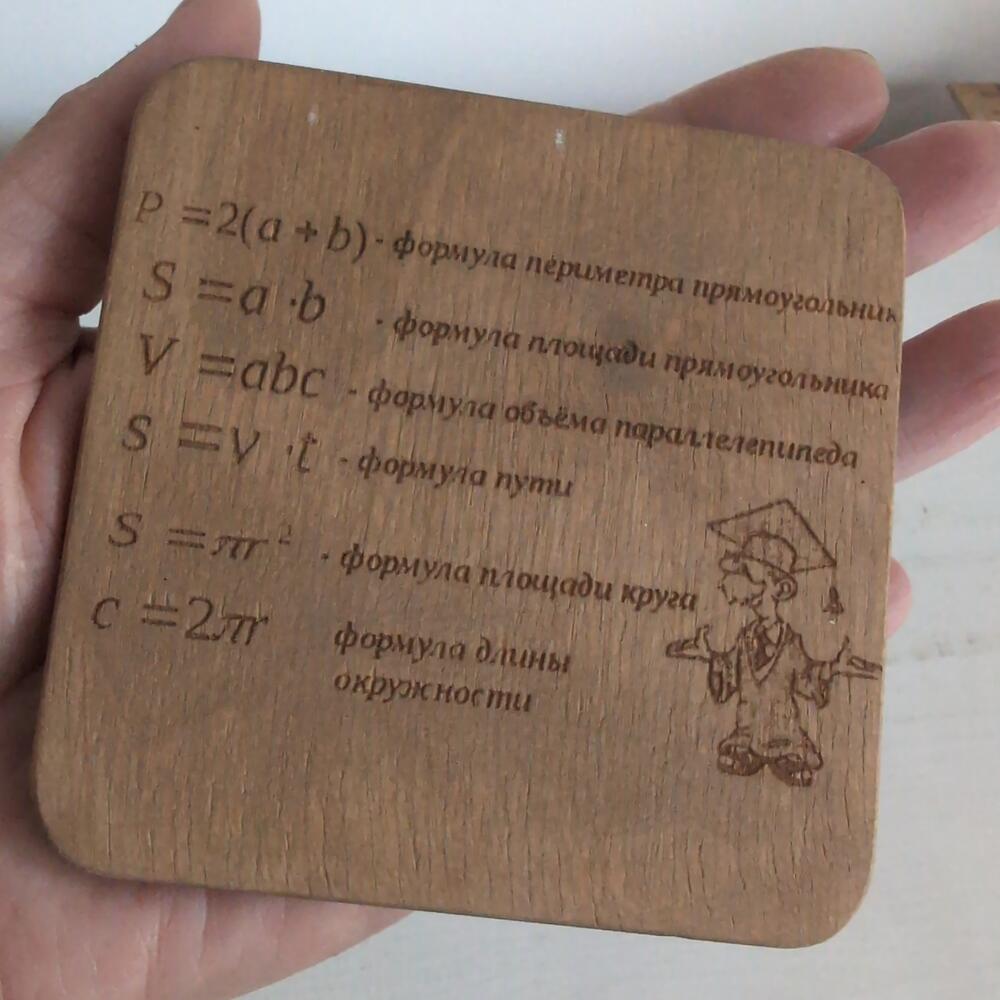 Подставка под горячее-магнит Математика2