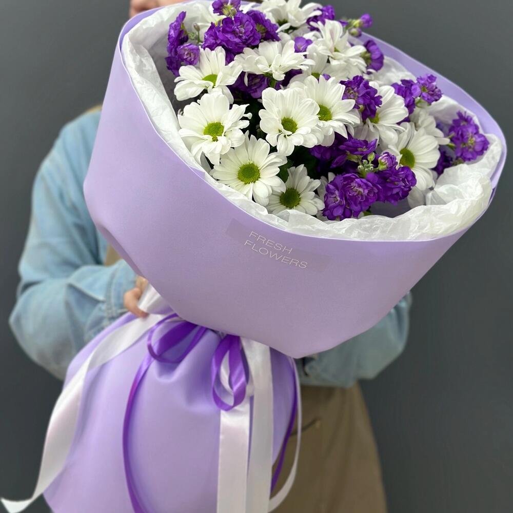 Ромашка и маттиола 💜