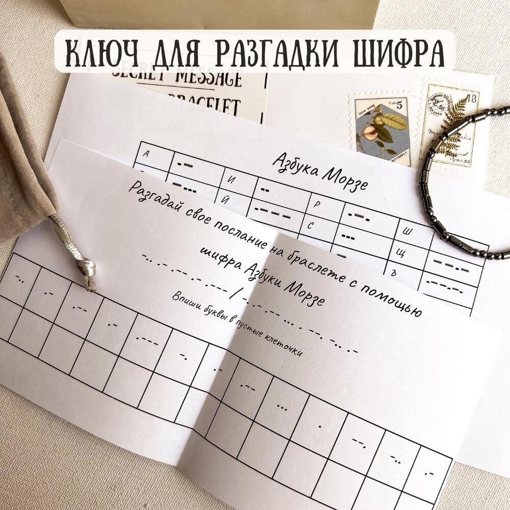 Браслет Морзе в подарок парню, любимому