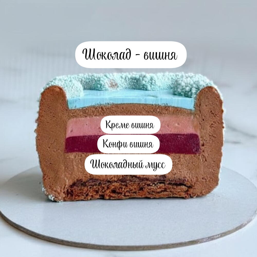 Муссовый бенто торт красное сердце