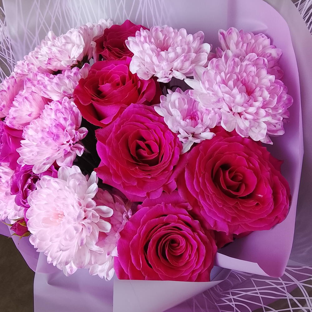 💗 Хризантемы с прекрасными  розами
