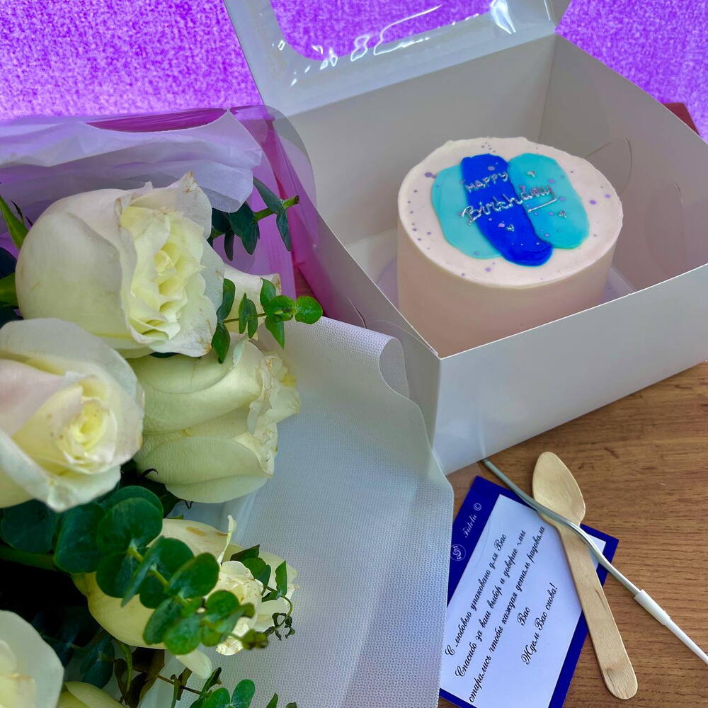 Бенто Happy birthday + цветы