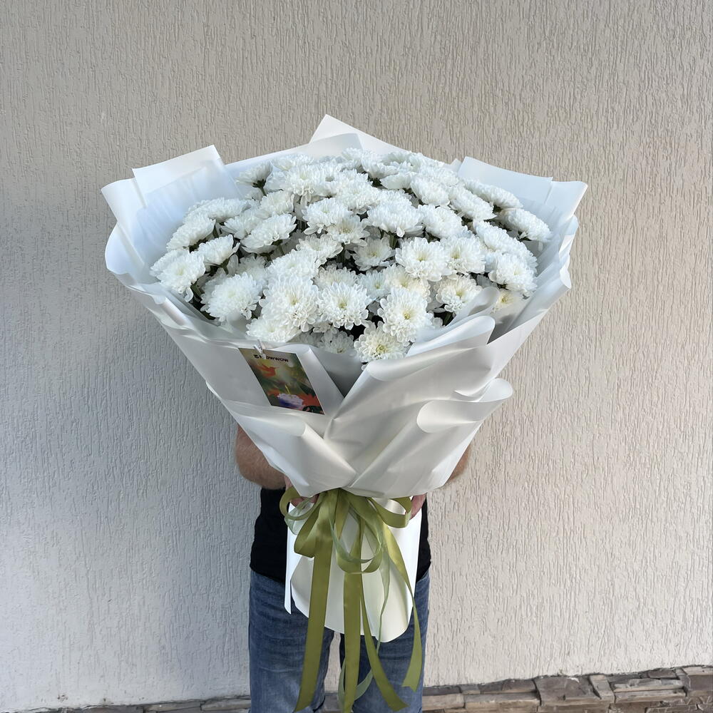 (XXL) Букет из белых хризантем