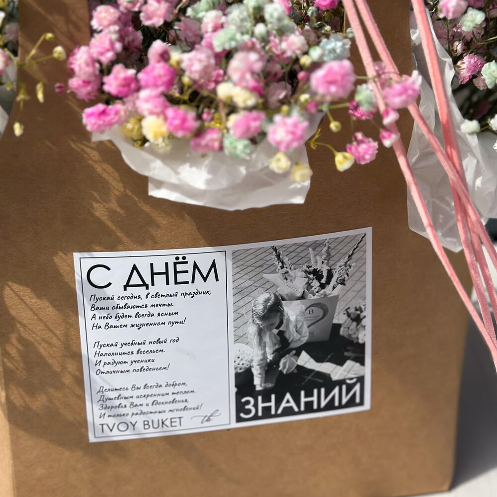 Сумка «Микс гипсофил радуга»