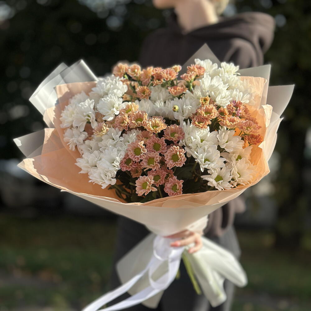 Букет сантини и ромашки 🧡