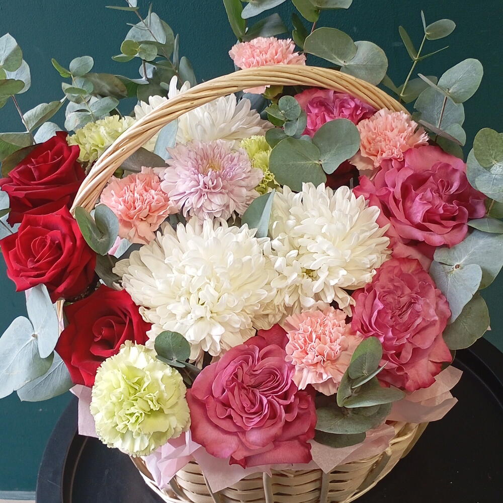 Цветы в корзине