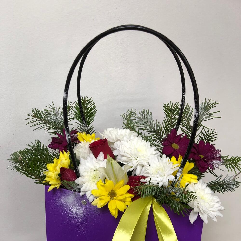 Handbag with flowers 8