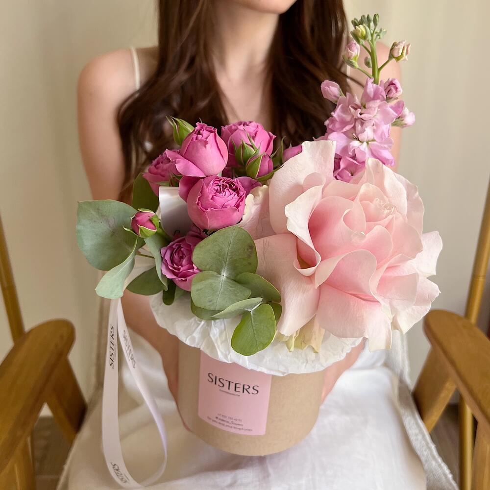 Нежная композиция с французкой розой, Цветы и подарки в Санкт ...