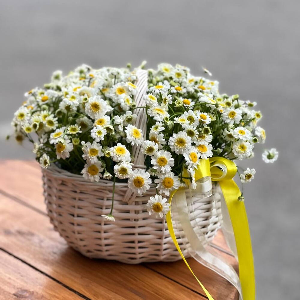 Корзина с ромашкой