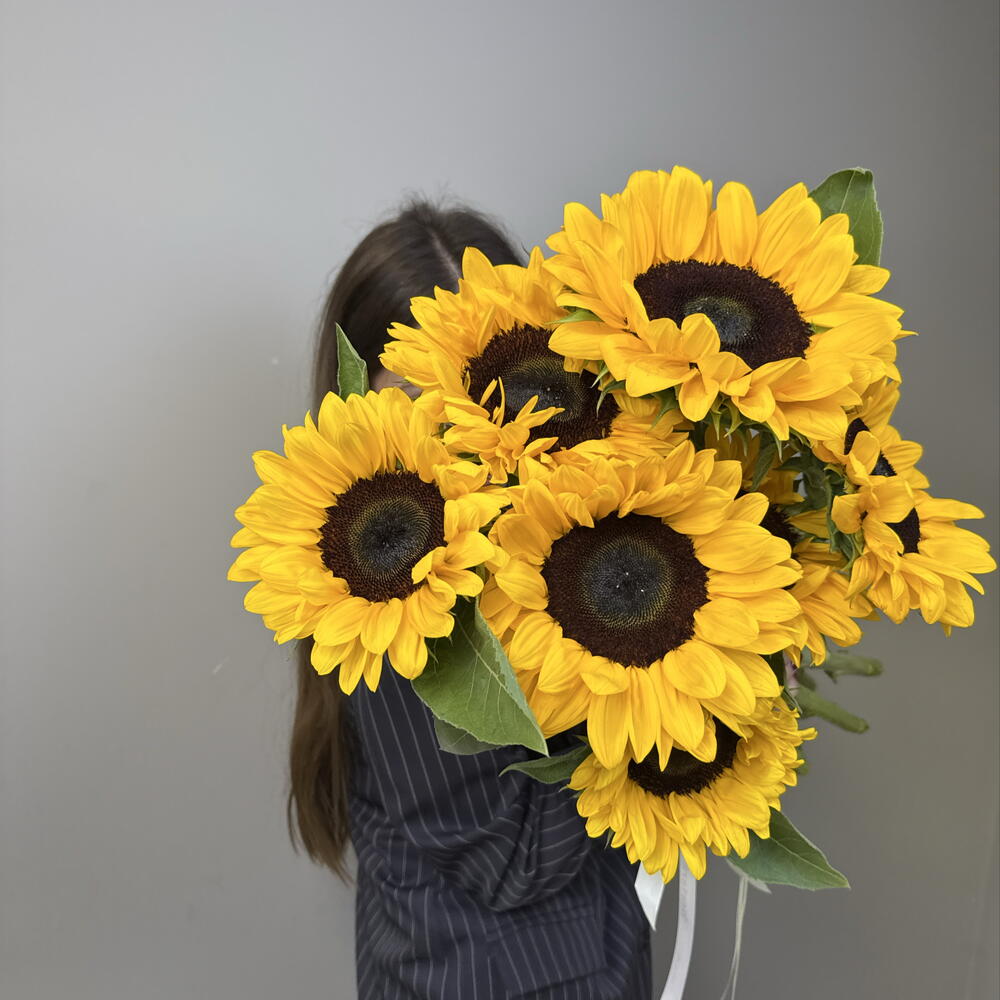 Моно букет с подсолнухами 🌼