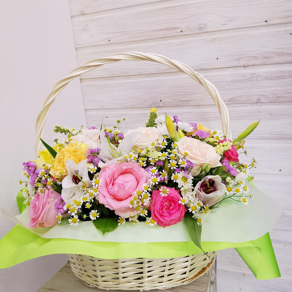 Корзина цветов Нежность 🌸