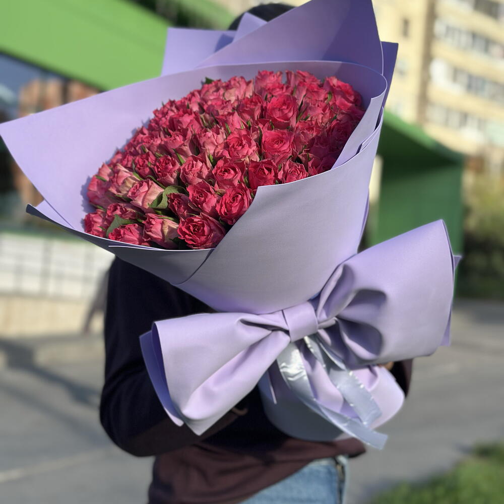 Букет «Малиновое солнце»