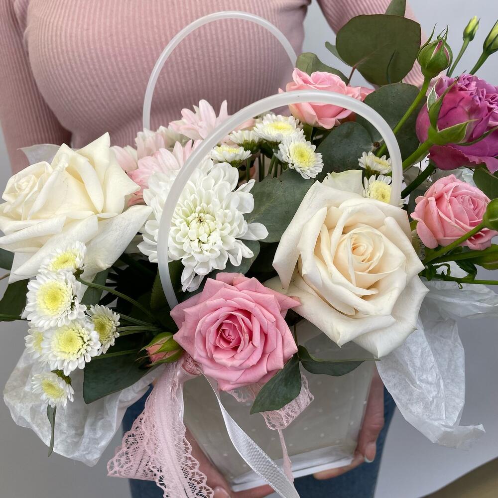 Сумочка с розой, и пион розой «floral beauty»