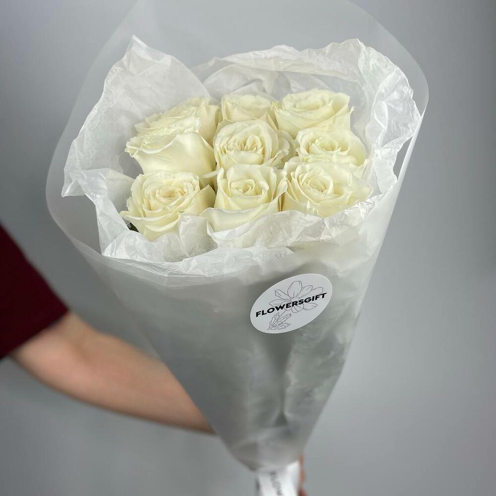 🌹 Букет от Flowersgift из 9 белых роз ▪️ 11