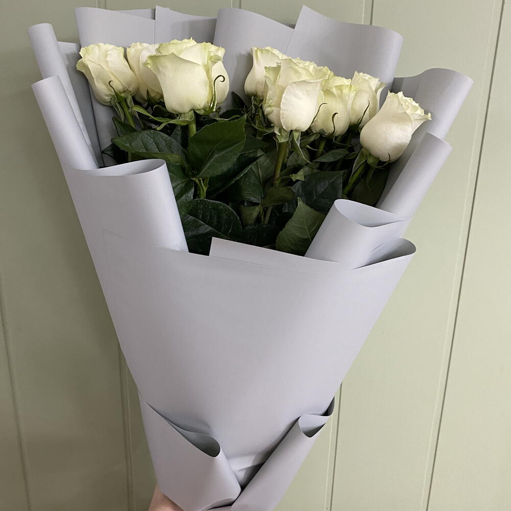 Розы 80 см белые