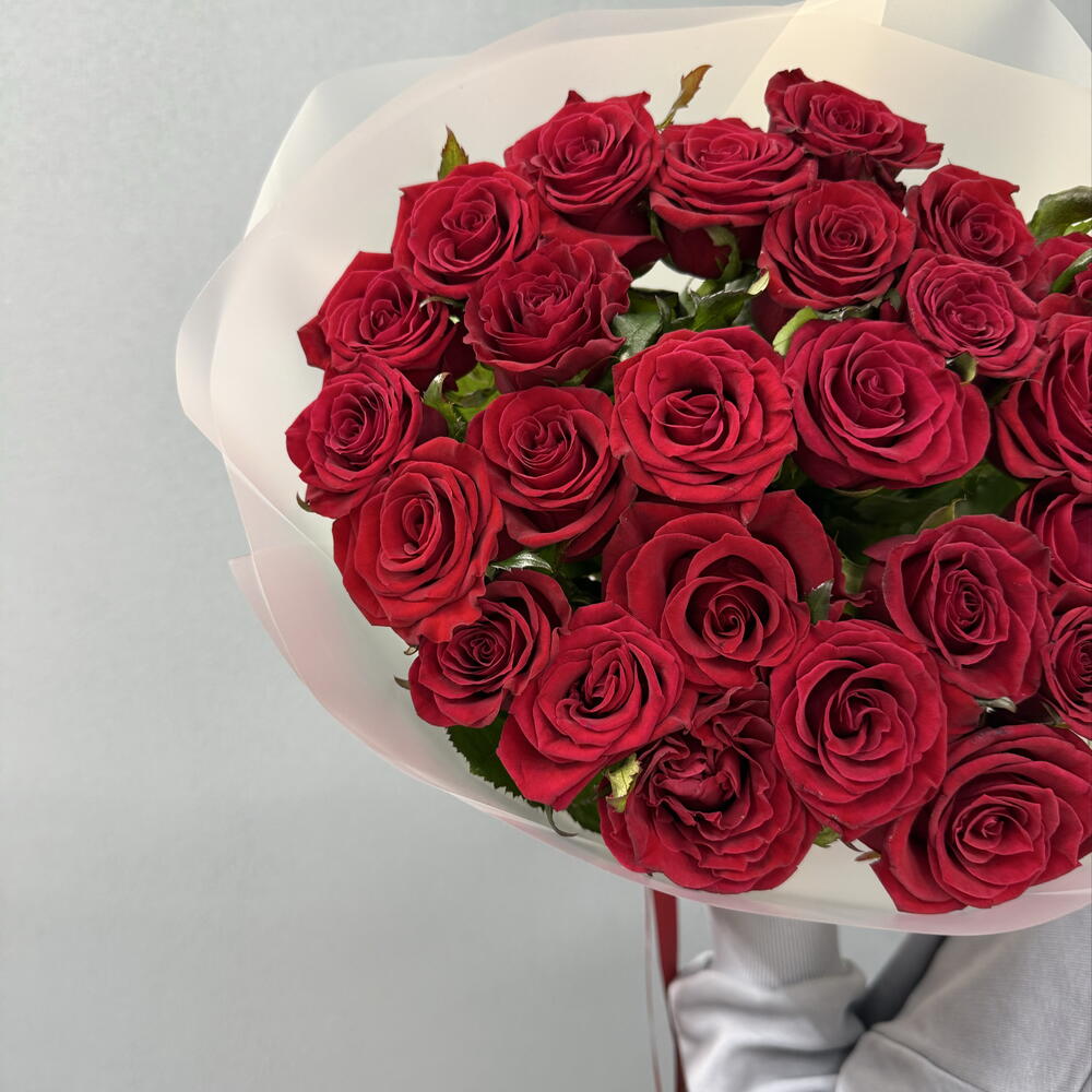 ❗️АКЦИЯ ❗️ Королевские розы красные ( Престиж 25шт )