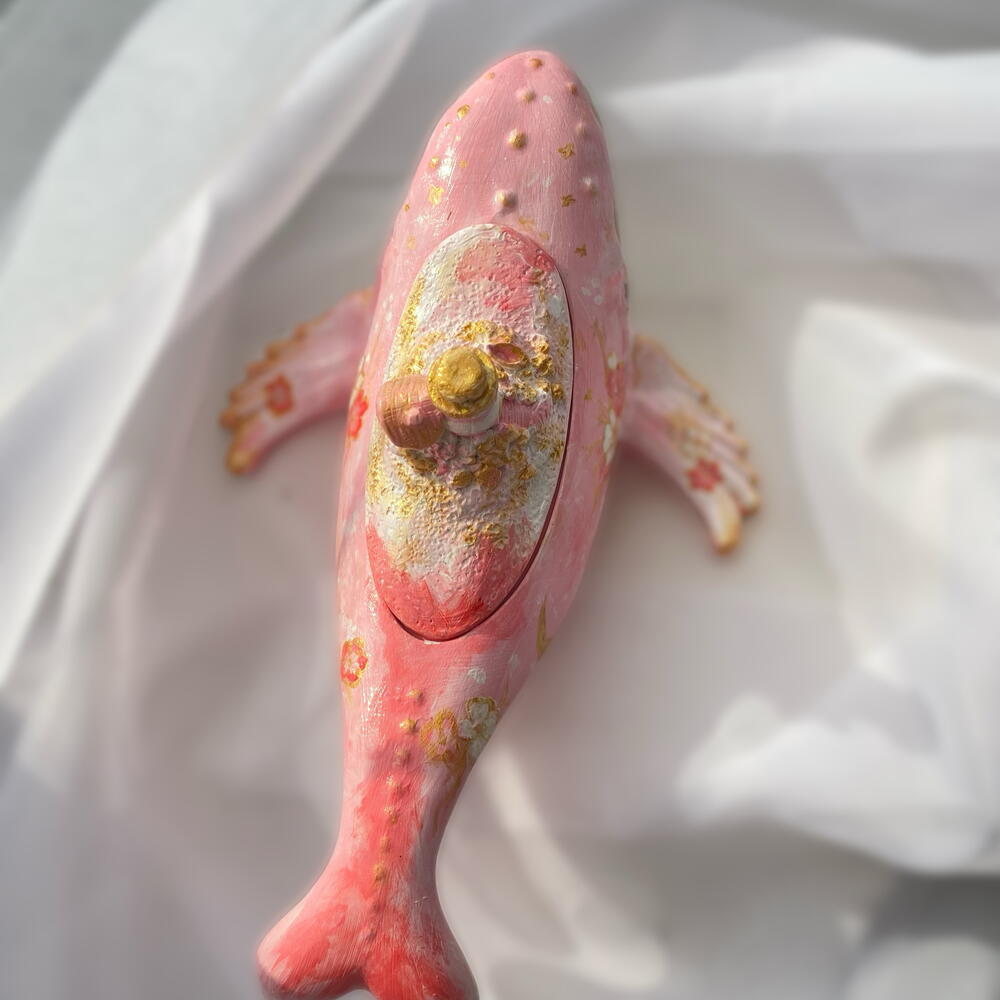 Свеча «Цветочный кит»🌸🐋🩷