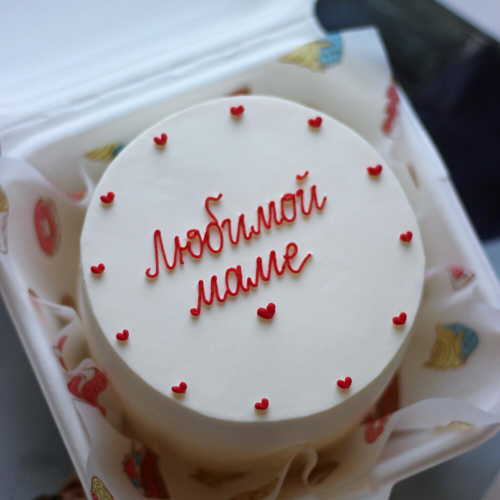 Бенто-торт для мамы любимой маме + сердечки ️