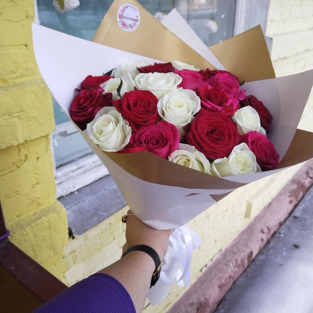 Bouquet of 21 roses, mix