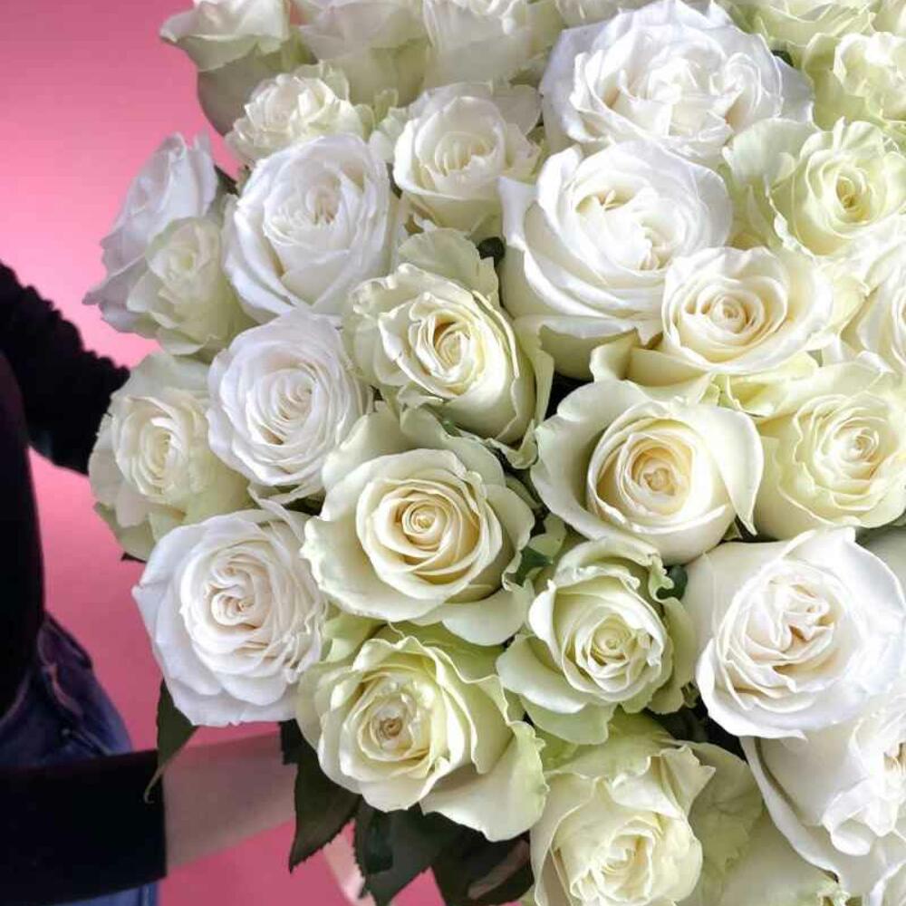🌹 Букет от Flowersgift из 101 белой розы ▪️ 74