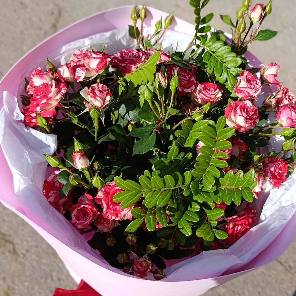 Монобукет из 5 кустовых роз