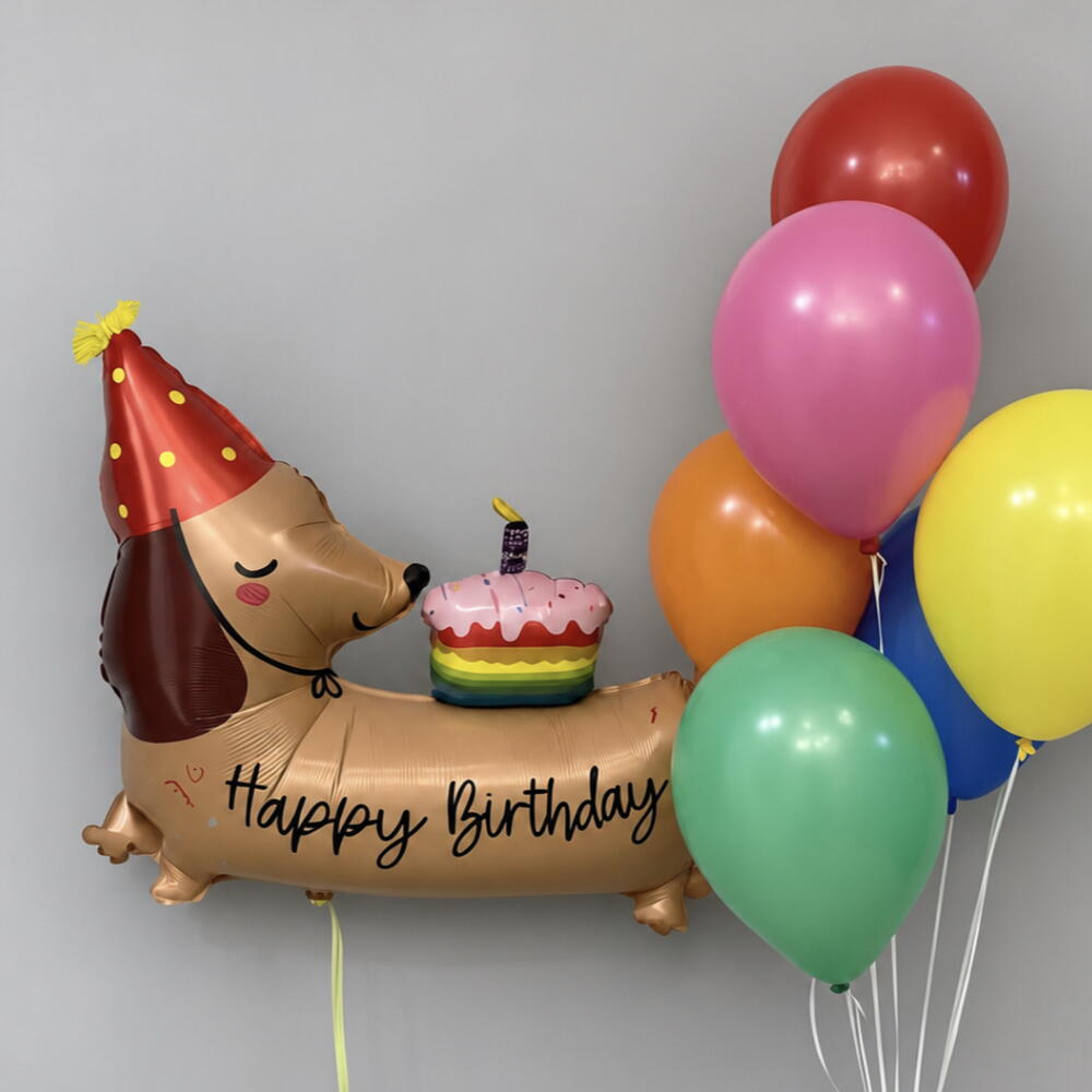 Набор воздушных шаров «Праздничная такса» 🎂